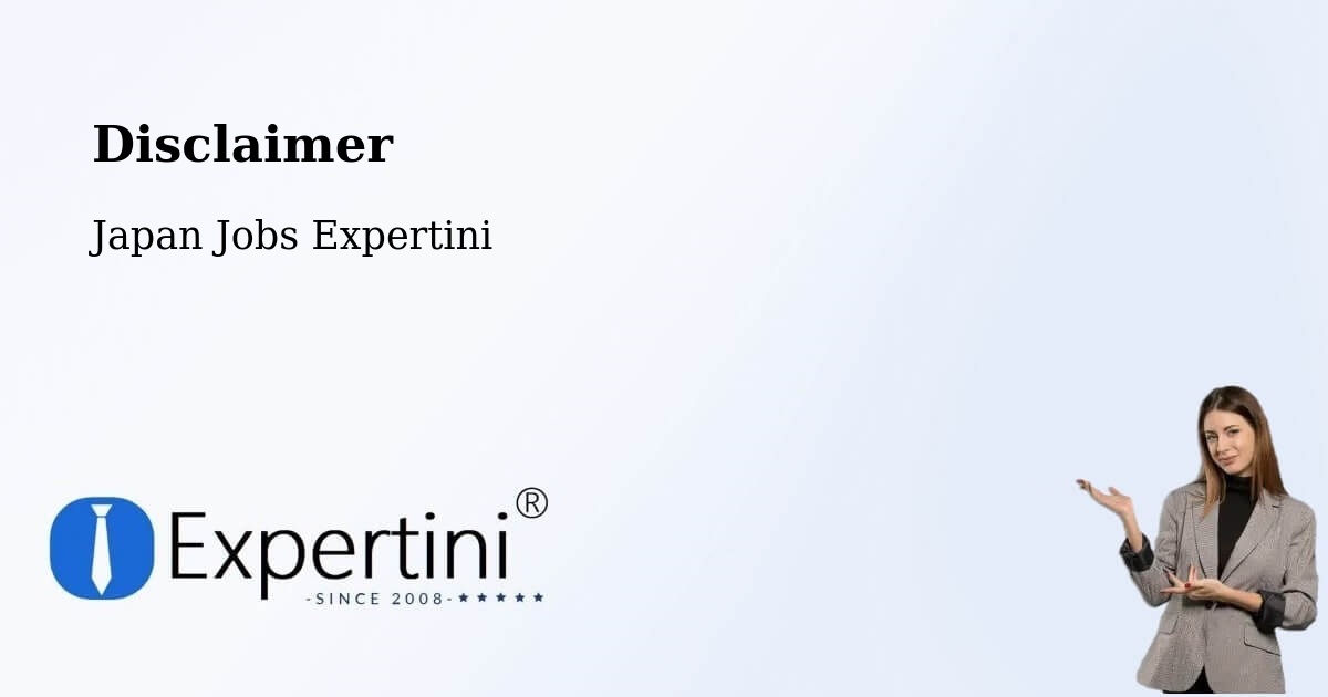 Disclaimer – Daisen - Japan Jobs Expertini